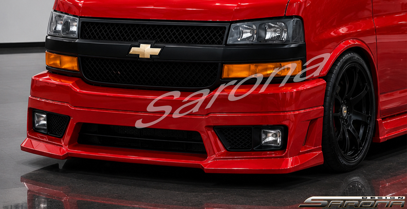 Custom Chevy Express Van  All Styles Front Bumper (2003 - 2027) - $1080.00 (Part #CH-069-FB)